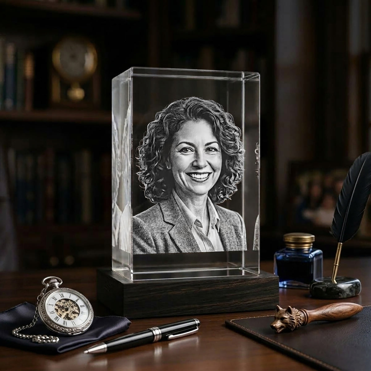 Personalized 3D crystal engraved with a favorite photo