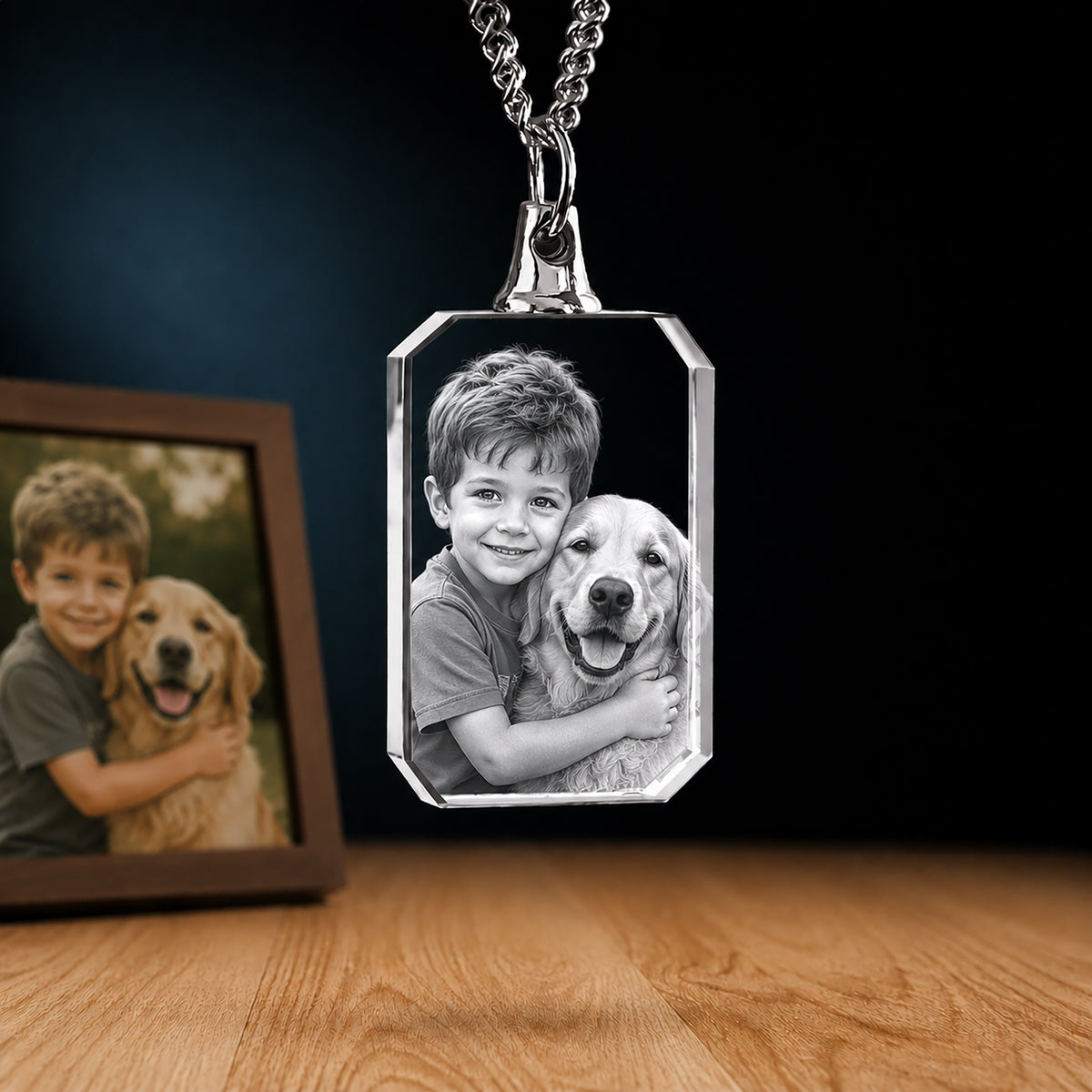 Crystal Necklace Rectangle